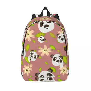 Студенческая сумка, рюкзак с изображением медведя панды, легкий рюкзак для родителей и детей, сумка для ноутбука для пары