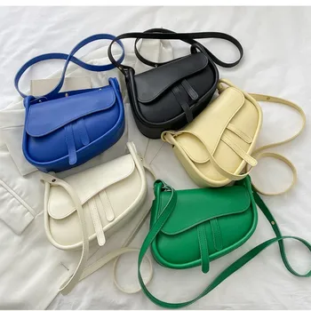 Модная седельная сумка, новые маленькие сумки через плечо для женщин 2023, Высококачественная женская сумка через плечо из искусственной кожи, дизайнерские сумки